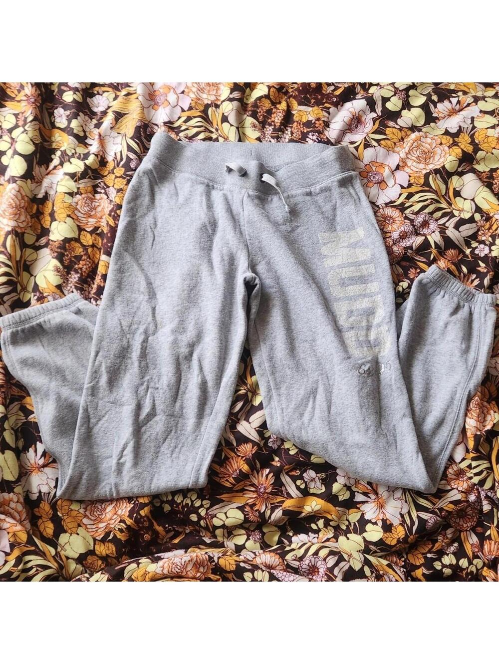 Grey Vintage Mudd 2013 sweatpants with white lettering